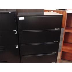 Black Storwal 4 Drawer Lateral File Cabinet
