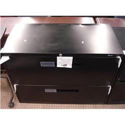 Black Global 2 Drawer Lateral File Cabinet