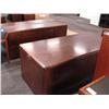 Image 1 : Walnut Double Pedestal Desk C/w Credenza