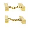 Image 4 : Tiffany & Co. 18k Yellow Gold Textured Polished Geometric Dual Box Men Cufflinks
