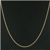 Image 3 : Unisex Vintage Esemco 14K Yellow Gold 27" Long 3.15mm Rope Link Chain Necklace