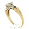 Image 9 : Vintage 14k Two Tone Gold Old European Cut Diamond Solitaire Engagement Ring