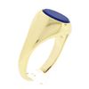 Image 7 : Classic 14k Yellow Gold Bezel Oval Cabochon Blue Lapis Polished Domed Band Ring