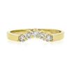 Image 4 : NEW 14k Yellow Gold .26 ctw Round Prong Diamond Curved Stackable Wedding Band Ri