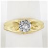 Image 2 : Antique 14k Gold 0.95 ctw GIA Certified Old Cut Belcher Diamond Engagement Ring