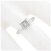 Image 4 : 14k Gold 1.18 ctw GIA Princess Cut Diamond Solitaire Hidden Halo Engagement Ring