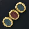 Image 2 : Kieselstein Cord Vintage 18k Green Gold Bloodstone Carnelian Intaglio Brooch Pin