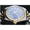 Image 2 : Rolex Mens Two Tone Blue Diamond Dial Datejust Wriswatch 36MM