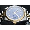 Image 4 : Rolex Mens Two Tone Blue Diamond Dial Datejust Wriswatch 36MM