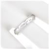 Image 3 : Unisex 18k White Gold 5mm Polished Domed w/ Milgrain Sides Wedding Band Ring