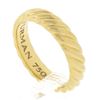 Image 6 : David Yurman 18K Yellow Gold 5mm Polished Braided Cable Stackable Band Ring