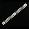 Image 2 : Antique Edwardian Platinum Top 14k Yellow Gold Diamond Filigree Bar Pin Brooch
