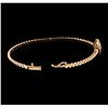 Image 4 : 0.54 ctw Diamond Bangle Bracelet - 14KT Rose Gold