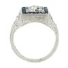 Image 8 : Antique Art Deco Platinum 1.42 ctw European Diamond & Sapphire Engagement Ring