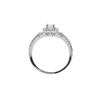 Image 5 : 0.79 ctw Diamond Halo Wedding Ring - 14KT White Gold