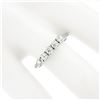 Image 3 : Antique 14k White Gold 0.60 ctw European Diamond Prong 5 Stone Wedding Band Ring
