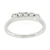 Image 6 : Antique 14k White Gold 0.60 ctw European Diamond Prong 5 Stone Wedding Band Ring