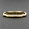Image 2 : Vintage 14k Yellow Gold 1.6mm Polished Faceted Eternity Stack Wedding Band Ring