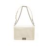 Image 1 : Chanel White Patent Leather Large Boy Shoulder Bag