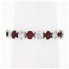Image 8 : 18k White Gold 2.10 ctw Round Ruby Diamond Alternating Eternity Wedding Band Rin
