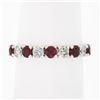 Image 9 : 18k White Gold 2.10 ctw Round Ruby Diamond Alternating Eternity Wedding Band Rin