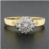 Image 2 : Vintage 18k TT Gold .30 ctw Round Brilliant Pave Diamond High Quality Cluster Ri