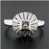 Image 2 : Estate 10K White Gold 0.24 ctw Fancy Brown Diamond Domed Statement Band Ring