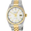 Image 2 : Rolex Mens Silver Index 2T Yellow Gold And Steel Datejust Wristwatch 36MM