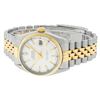 Image 5 : Rolex Mens Silver Index 2T Yellow Gold And Steel Datejust Wristwatch 36MM