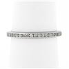 Image 3 : Antique Art Deco Platinum Channel Single Cut Diamond Eternity Wedding Band Ring