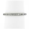 Image 4 : Antique Art Deco Platinum Channel Single Cut Diamond Eternity Wedding Band Ring