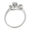 Image 6 : Vintage Solid 14k White Gold 0.45 ctw Round Solitaire Diamond w/ Flame Ring