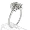 Image 7 : Vintage Solid 14k White Gold 0.45 ctw Round Solitaire Diamond w/ Flame Ring