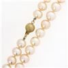 Image 5 : Classic 8-8.5mm Cultured Pearl Strand Necklace w/ 14k Gold Diamond Cut Clasp