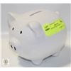 Image 1 : NEW WHITE PIGGY BANK
