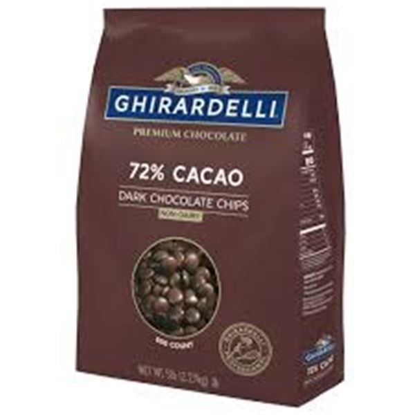 NEW 5LB GHIRARDELLI PREMIUM CHOCOLATE DARK CHIPS