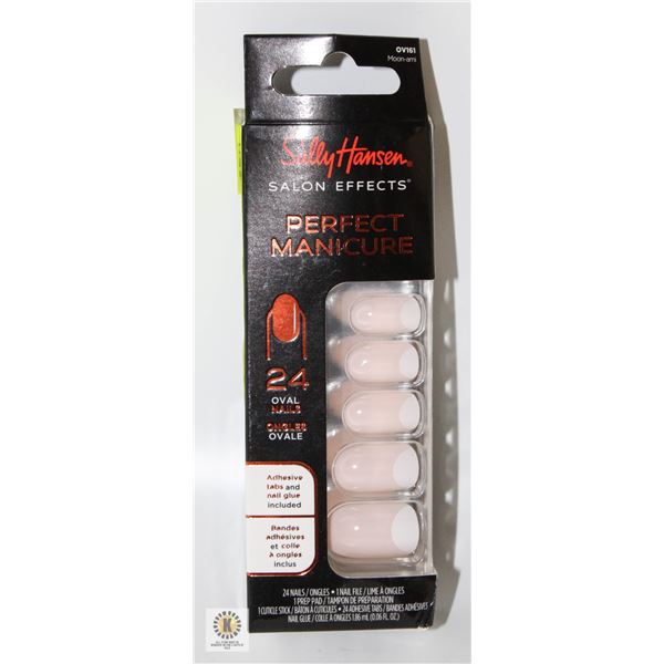 NEW 24 OVAL NAILS SALLY HANSEN PERFECT MANICURE
