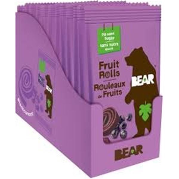 NEW 12 BEAR FRUIT ROLLS BLACK CURRANT