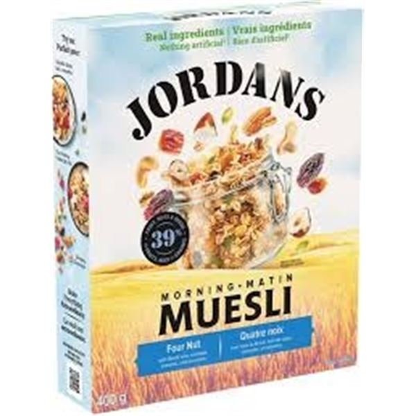 NEW 2 X 400G JORDANS MORNING MUESLI FOUR NUT