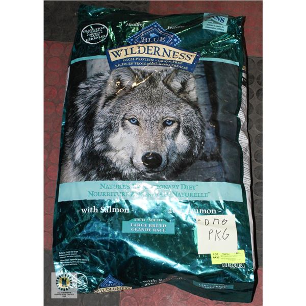 NEW BLUE WILDERNESS WITH SALMON LARGE BREED DOG