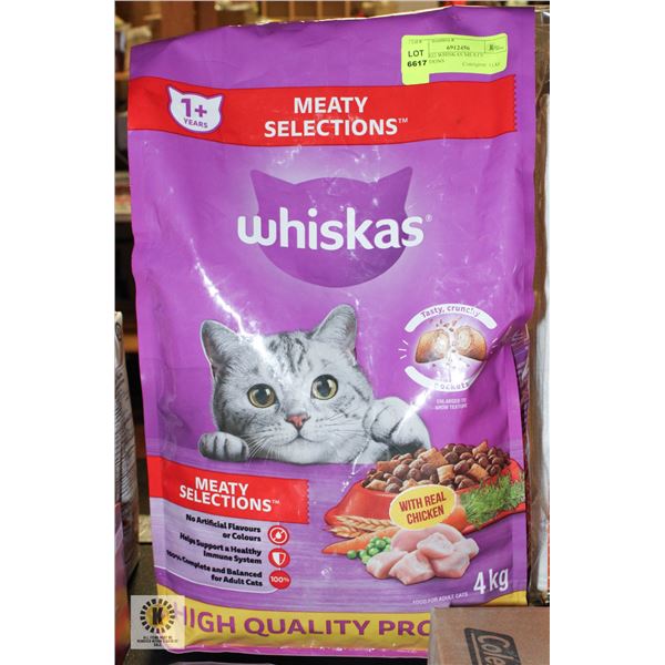 NEW 4KG WHISKAS MEATY SELECTIONS