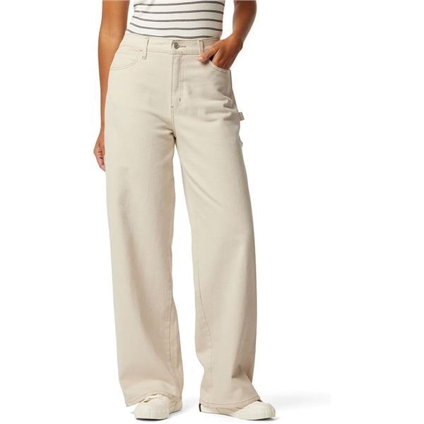 NEW SIGNATURE LEVI WIDE LEG 29 WHITE JEANS