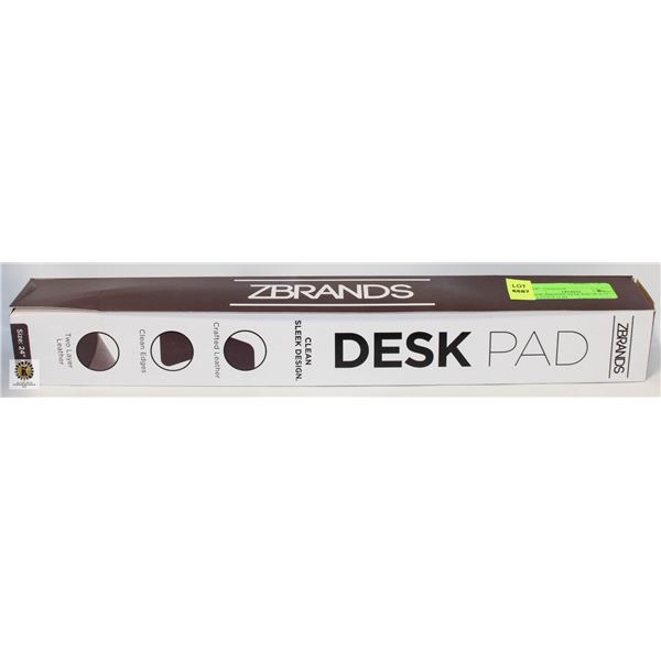 NEW ZBRANDS DESK PAD 24' X 17' LEATHER SLIM