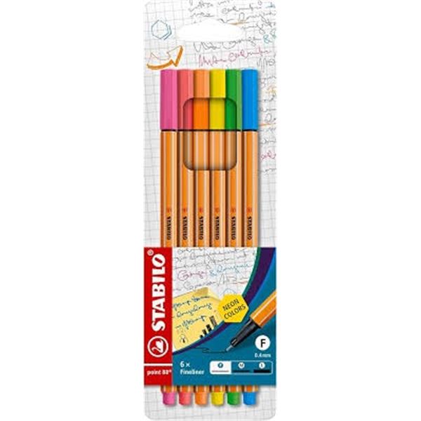 NEW STABILO NEON FINELINER PENS