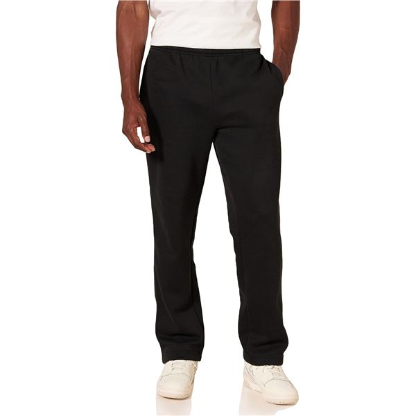 NEW AMAZON ESSENTIALS LARGE BLACK SWEATPANTS