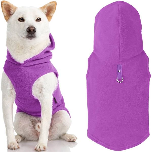 NEW FLEECE VEST HOODY PURPLE LARGE