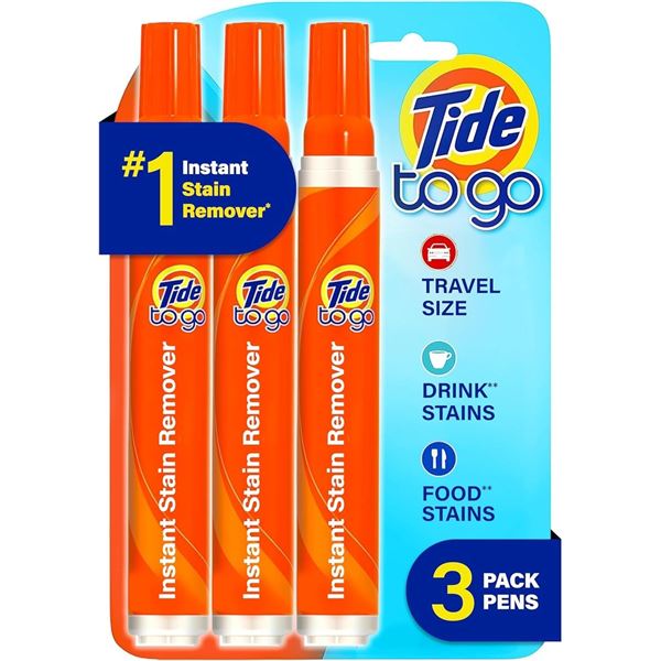 NEW TIDE TO GO 3 PACK INSTANT STAIN REMOVER