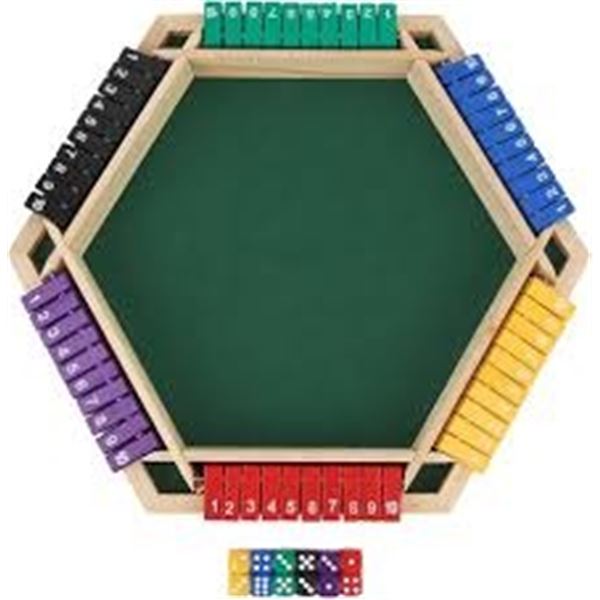 NEW 1-6 PLAYERS SHUT THE BOX DICE GAME