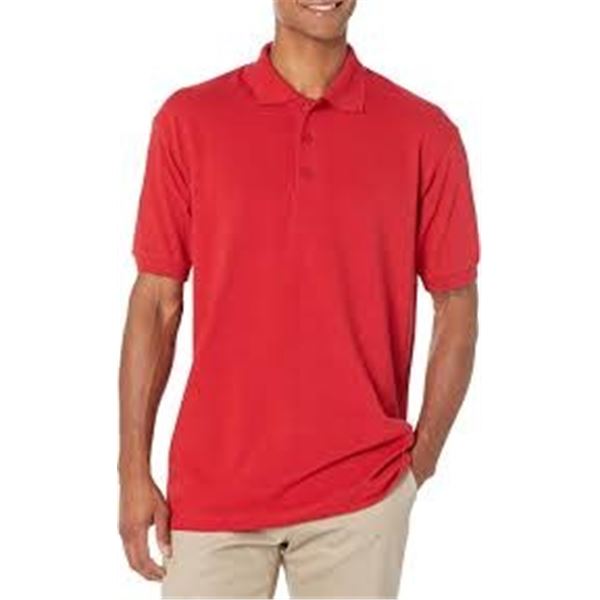 NEW DICKIES MEDIUM YOUNG ADULT PIQUE POLO RED