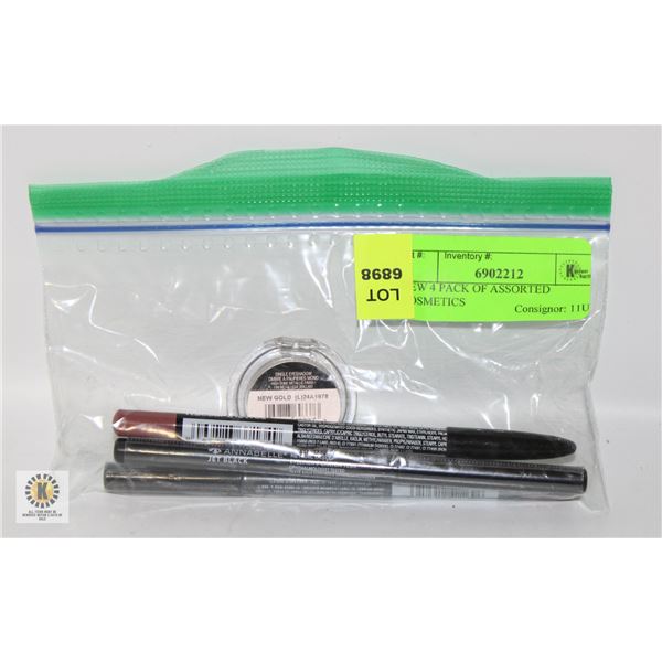 NEW 4 PACK OF ASSORTED COSMETICS